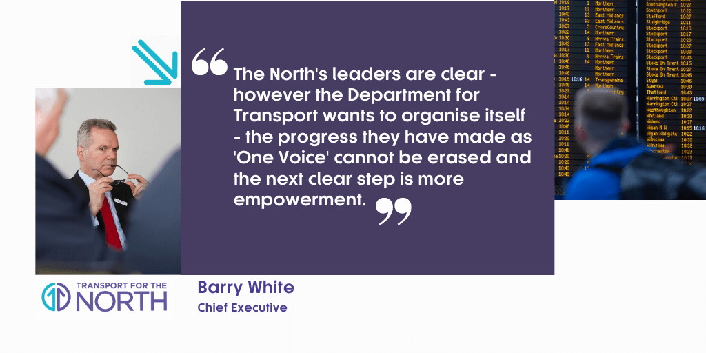 Comment from Transport for the North Chief Executive Barry White.