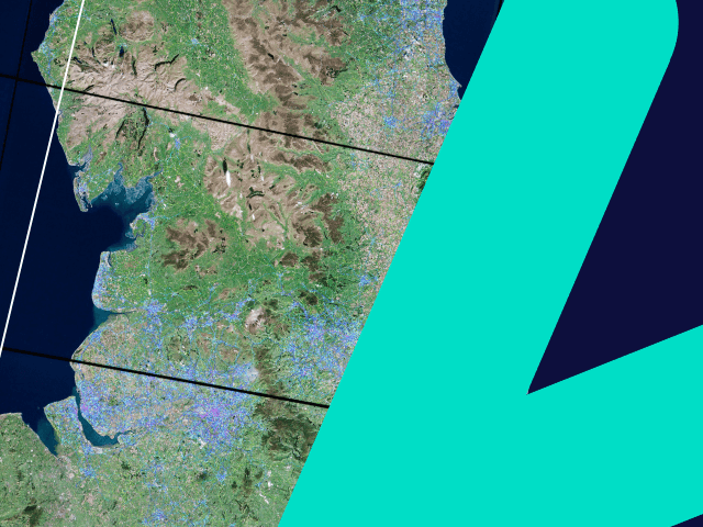 Satellite image of North of England
