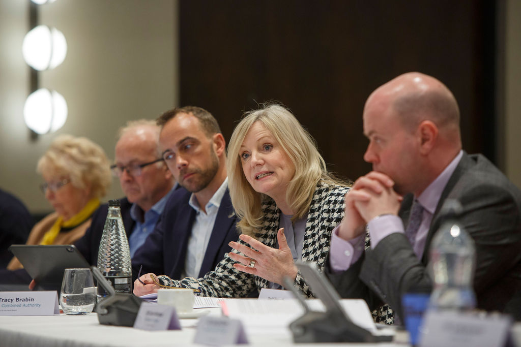 Political and business leaders at Transport for the North's Board meeting