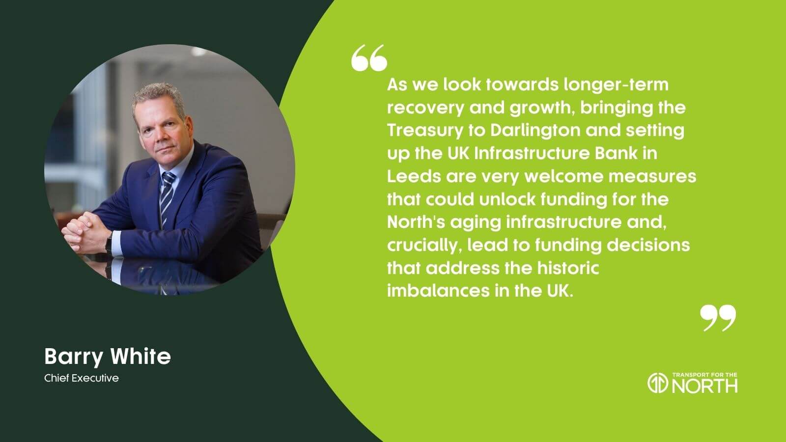 Transport for the North Chief Executive Barry White responds to March 2021 Budget