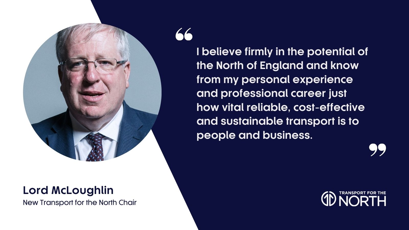 Lord McLoughlin confirmed as Chair of Transport for the North