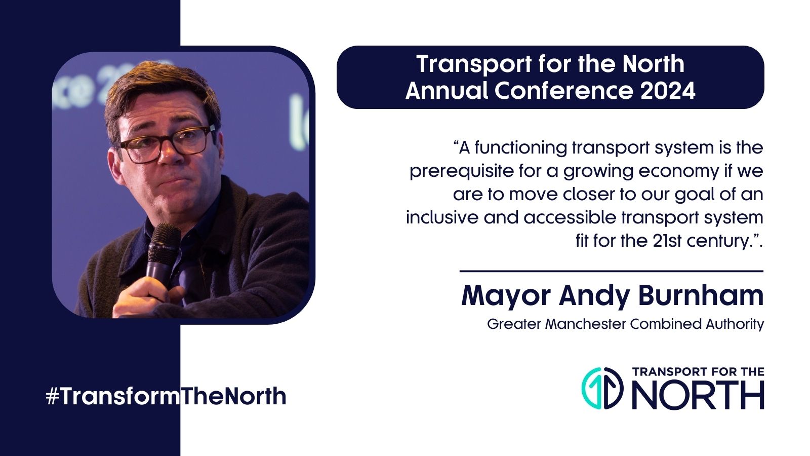 Mayor Andy Burnham talks about hte need for a functioning transport system