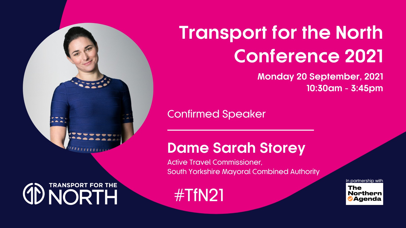 Dame Sarah Storey to join the closing plenary at Transport for the North's Annual Conference 2021