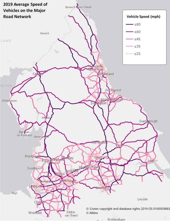 Day 2 - 2019 Average Speed of Vehicles on the Major Road Network