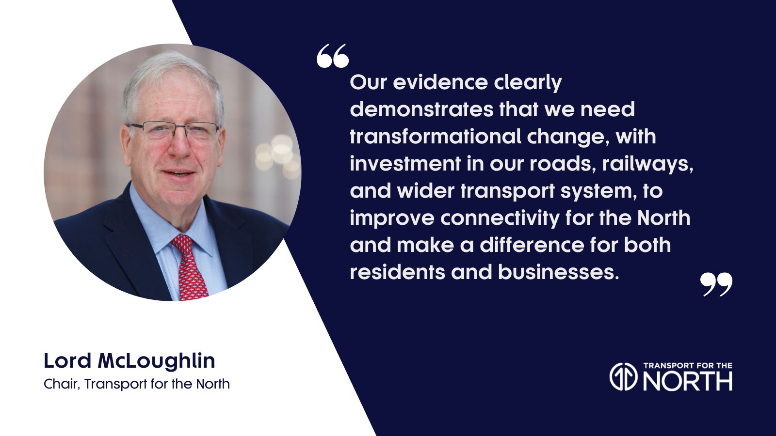 Lord McLoughlin talks about the need for transformational change in the North