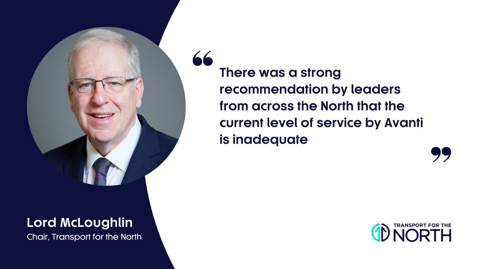 Transport for the North chair responds to Avanti West Coast service levels