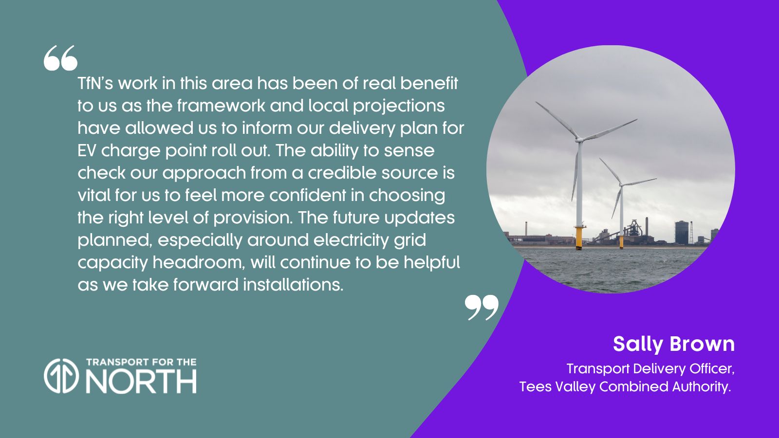Tees Valley Combined Authority on the benefits of TfN's EVCI tool.