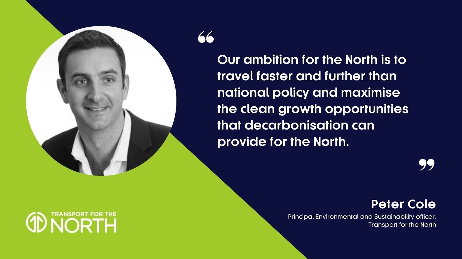 Peter Cole on Transport for the North's decarbonisation ambitions