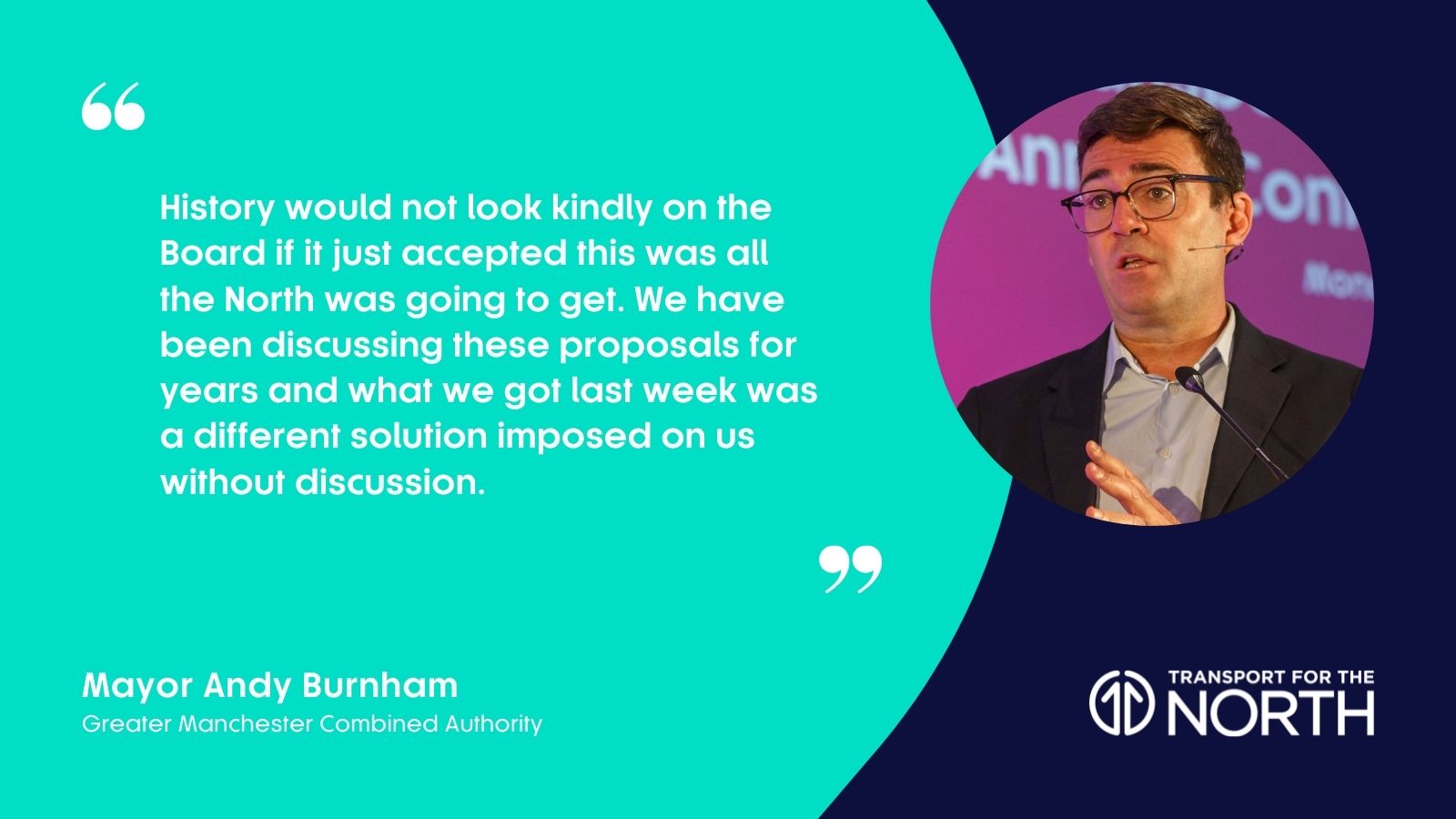 Comments by Mayor Andy Burnham after November 2021 Board meeting