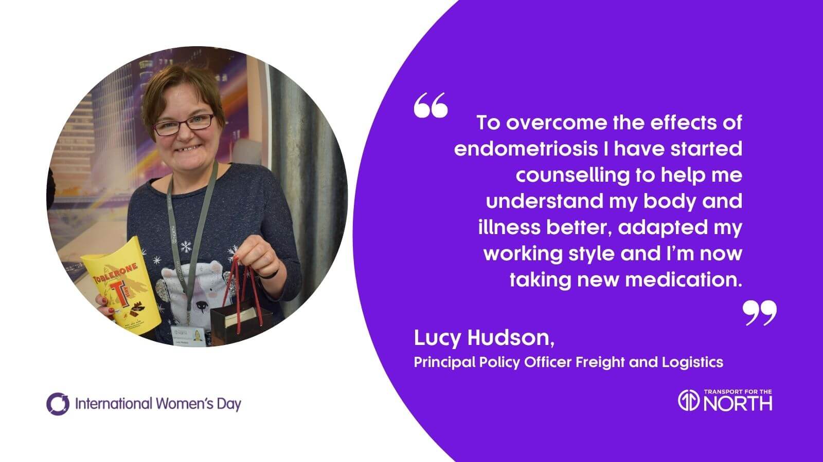 Lucy Hudson, Principal Policy Officer Freight and Logistics on International Women’s Day 2021