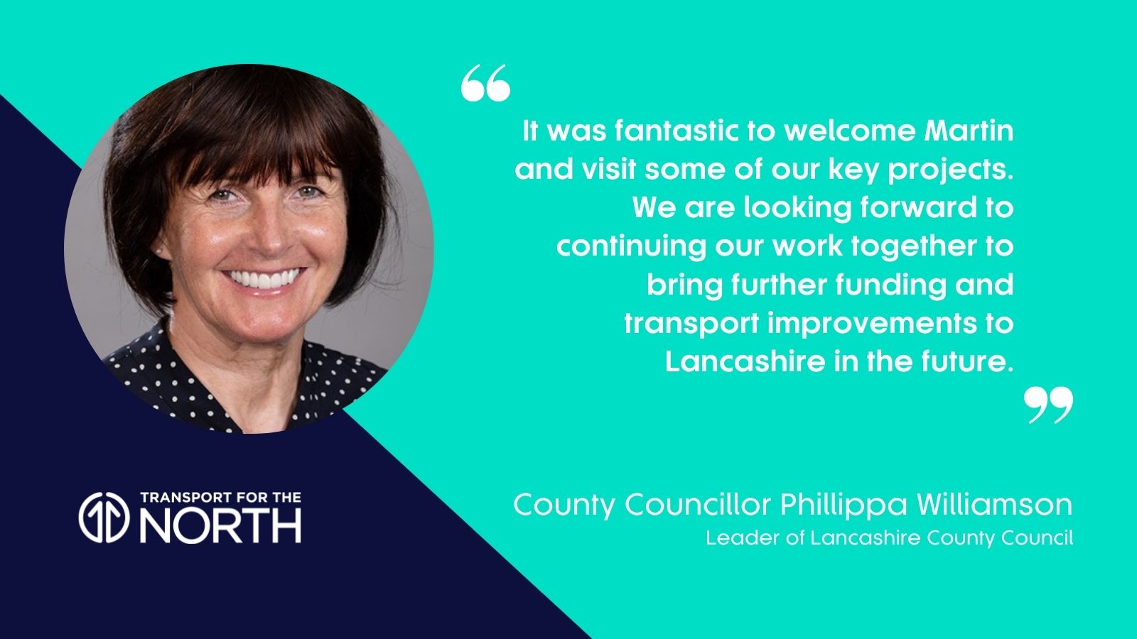 County Councillor Phillippa Williamson comments on Transport for the North visit
