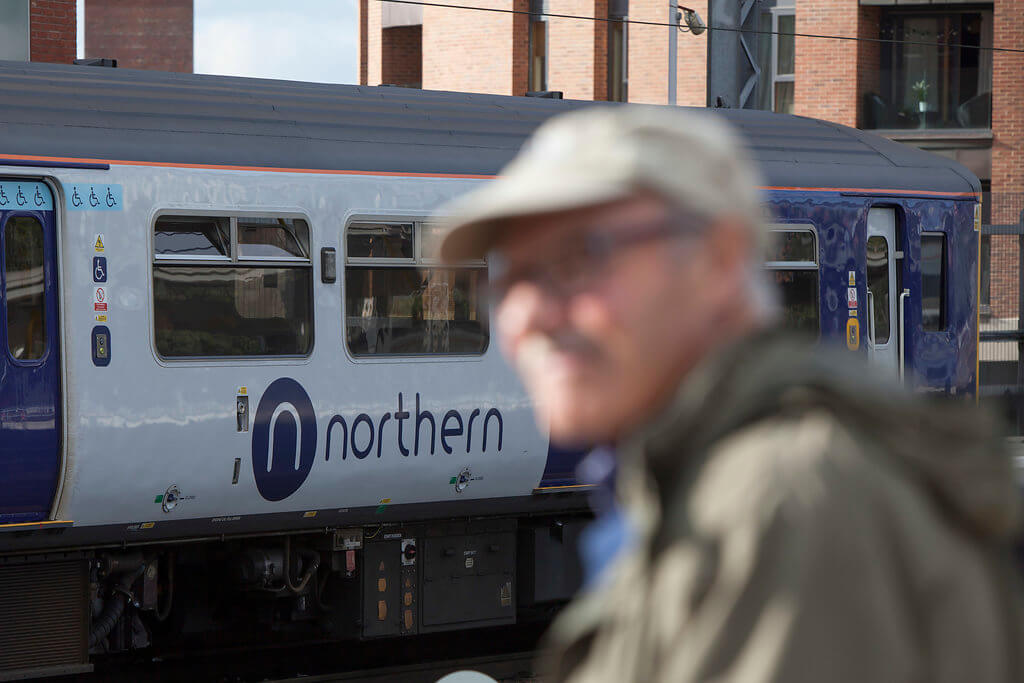 Leeds - man & Northern train (1)