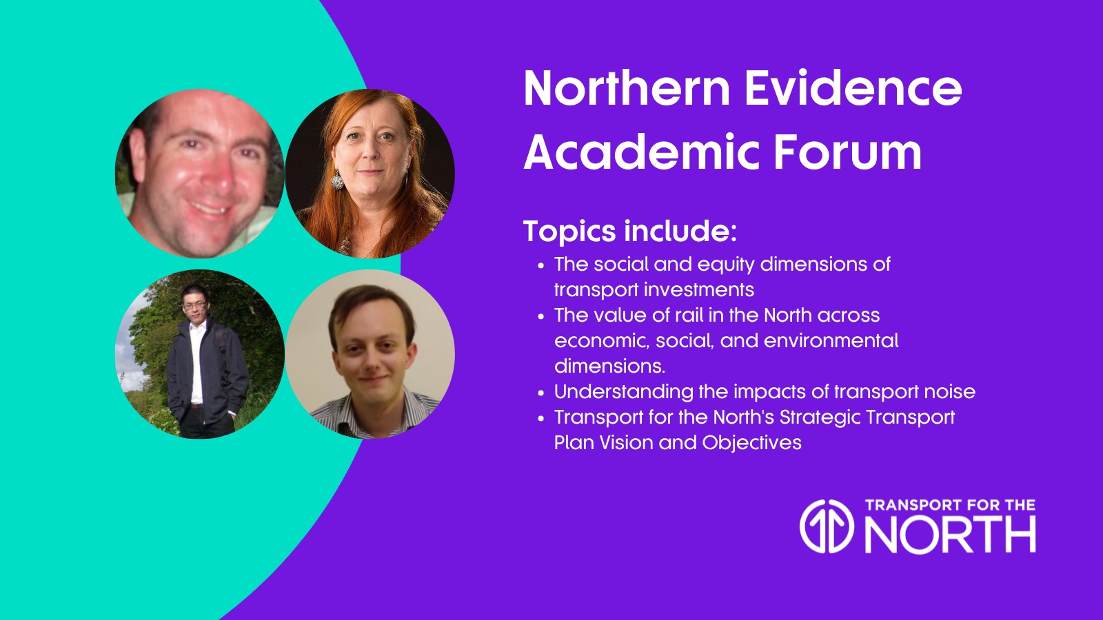 Guests for September 2022's Northern Evidence Academic Forum