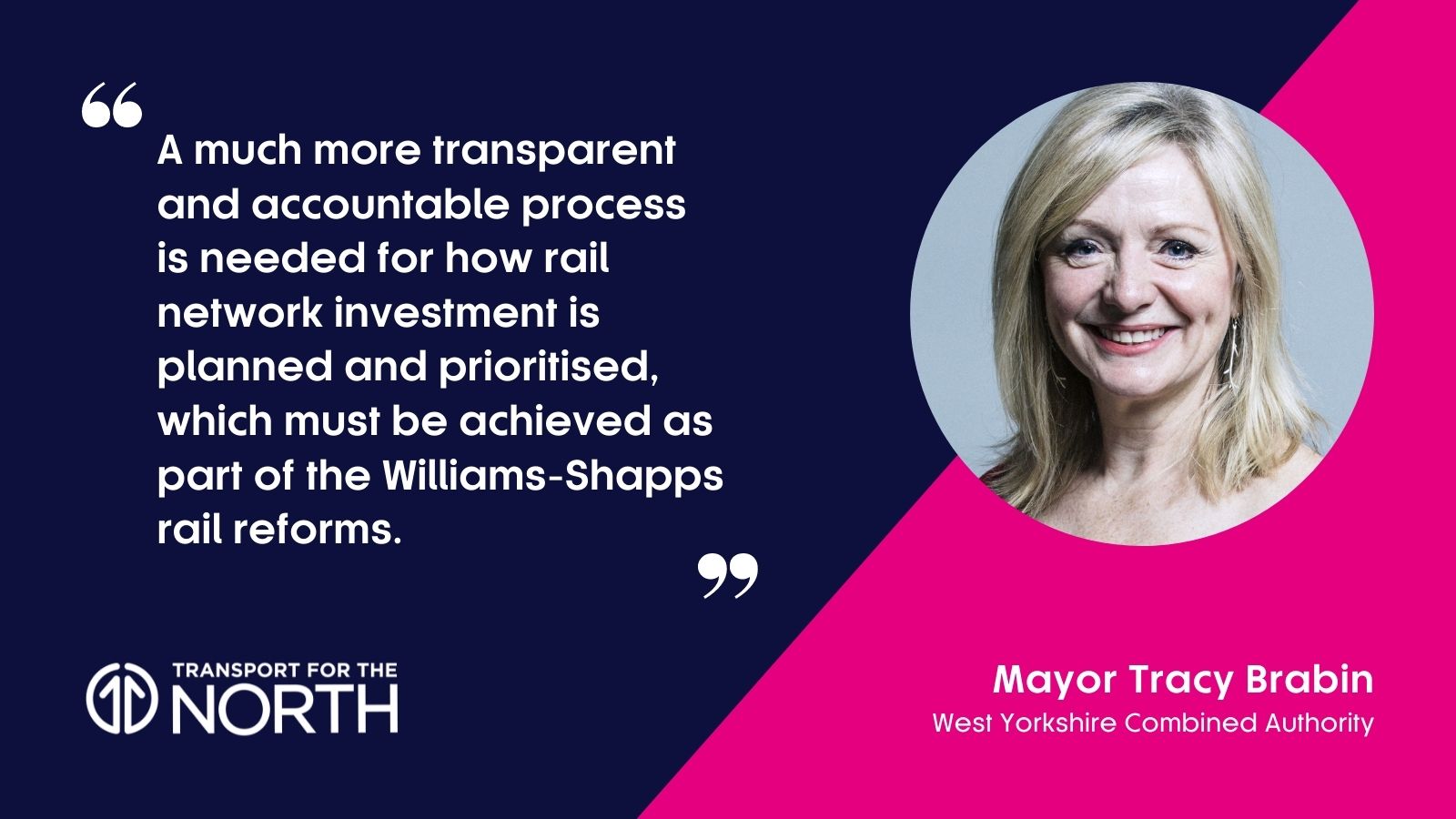 Mayor Tracy Brabin calls for more transparency around rail investment