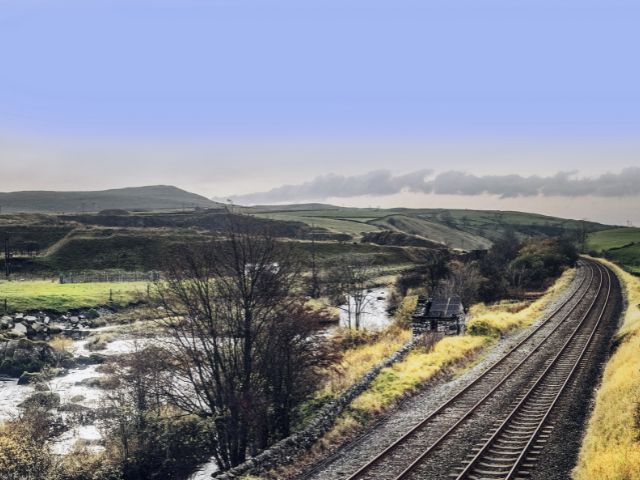 The Settle-Carlisle railway line in the Yorkshire Dales
