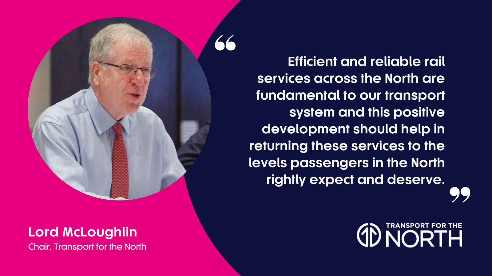 Lord McLoughlin responds to ASLEF's decision to restore Rest Day Working on TransPennine Express