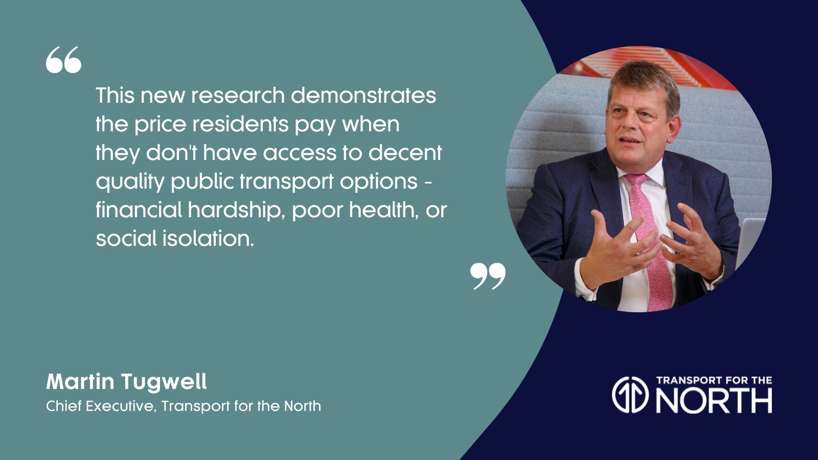 Martin Tugwell comments on the transport and social exclusion in the North in 2023/24 report