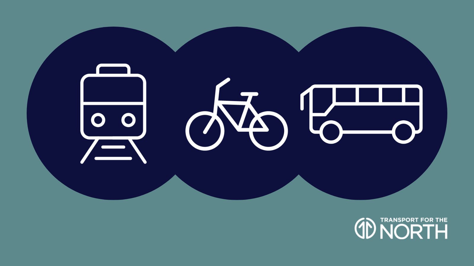 train bus and bike icons