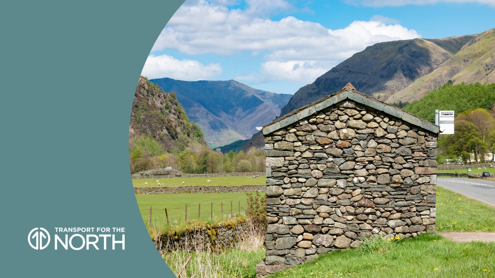 Stone Bus Shelter Building in the Lake District, Cumbria