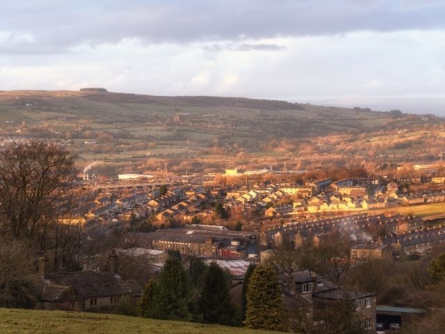 Overview of a town in the North of England