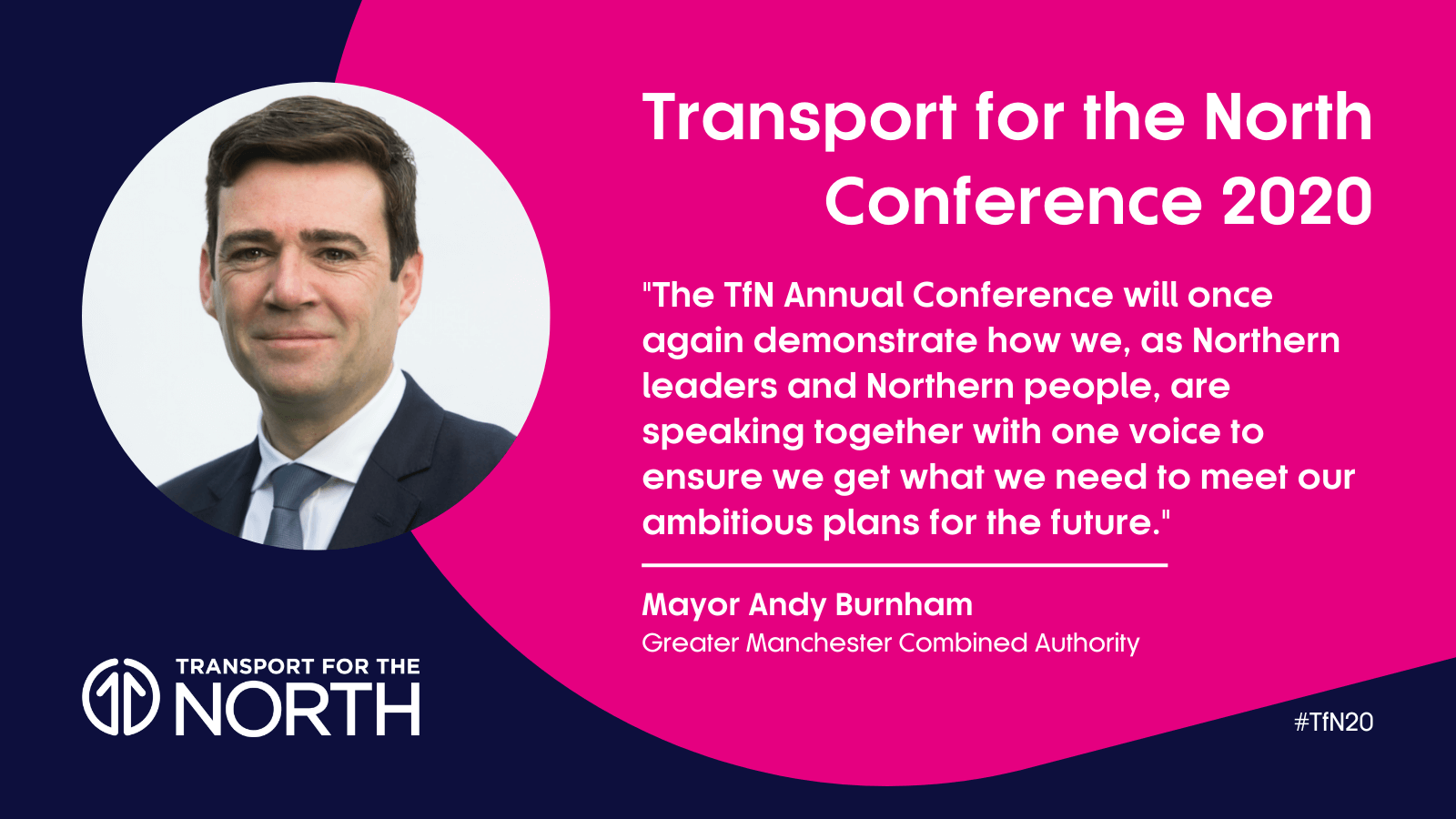 Transport for the North Conference Andy Burnham Quote