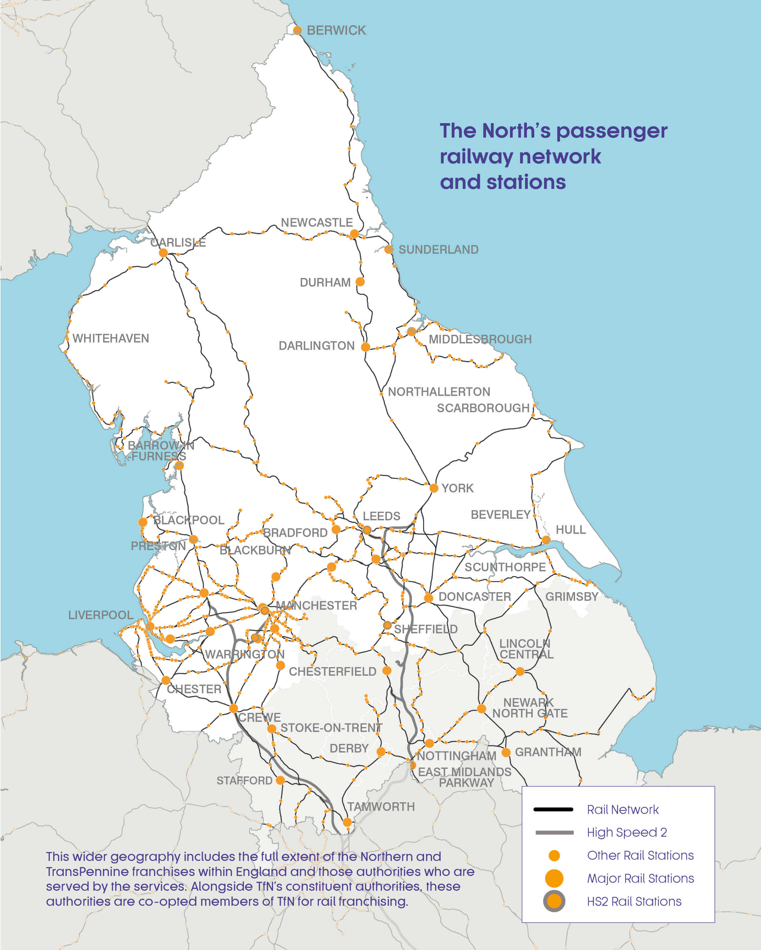 North East Rail Map